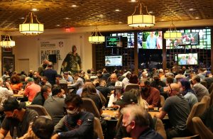 Poker players in casino