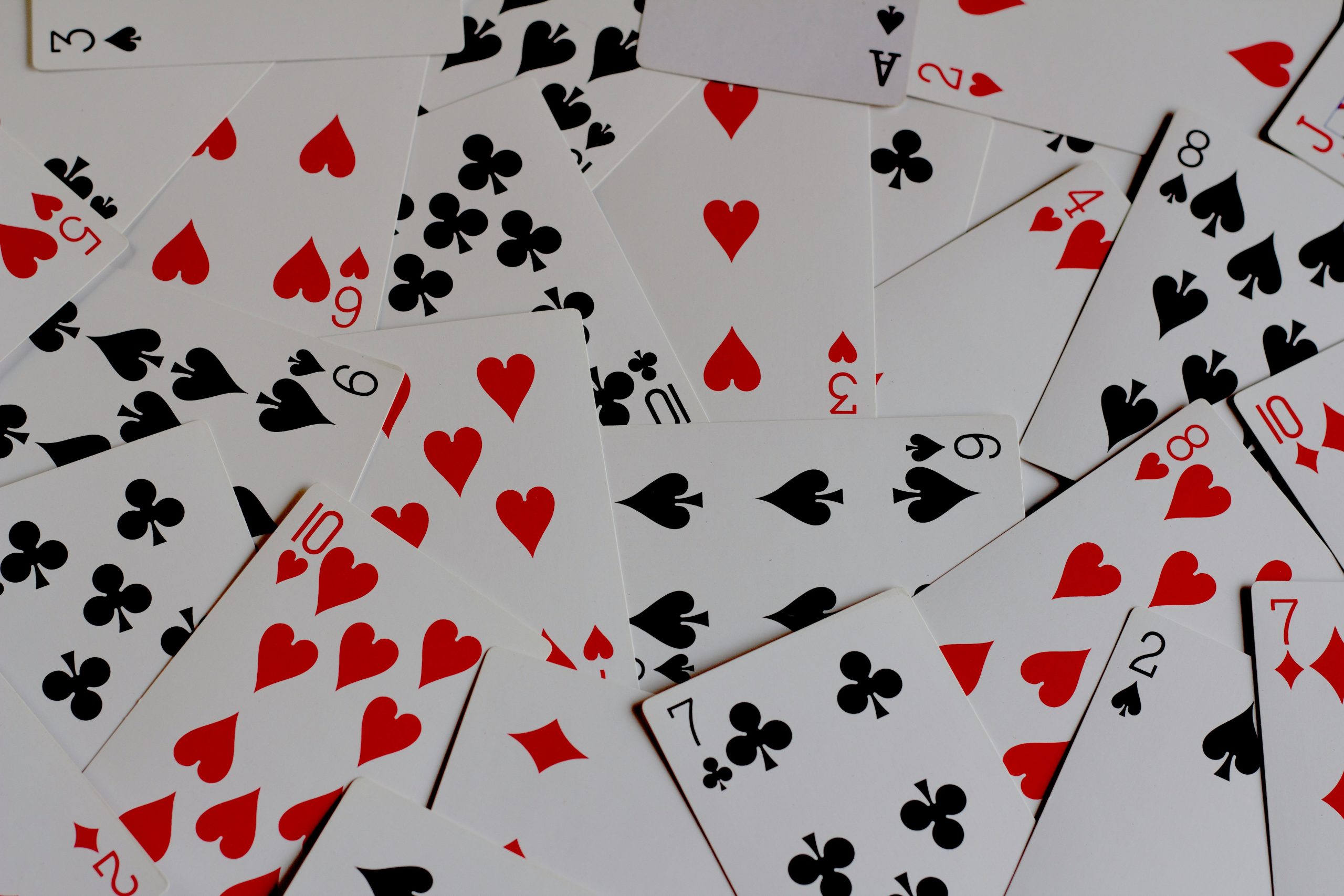 Playing cards mixed